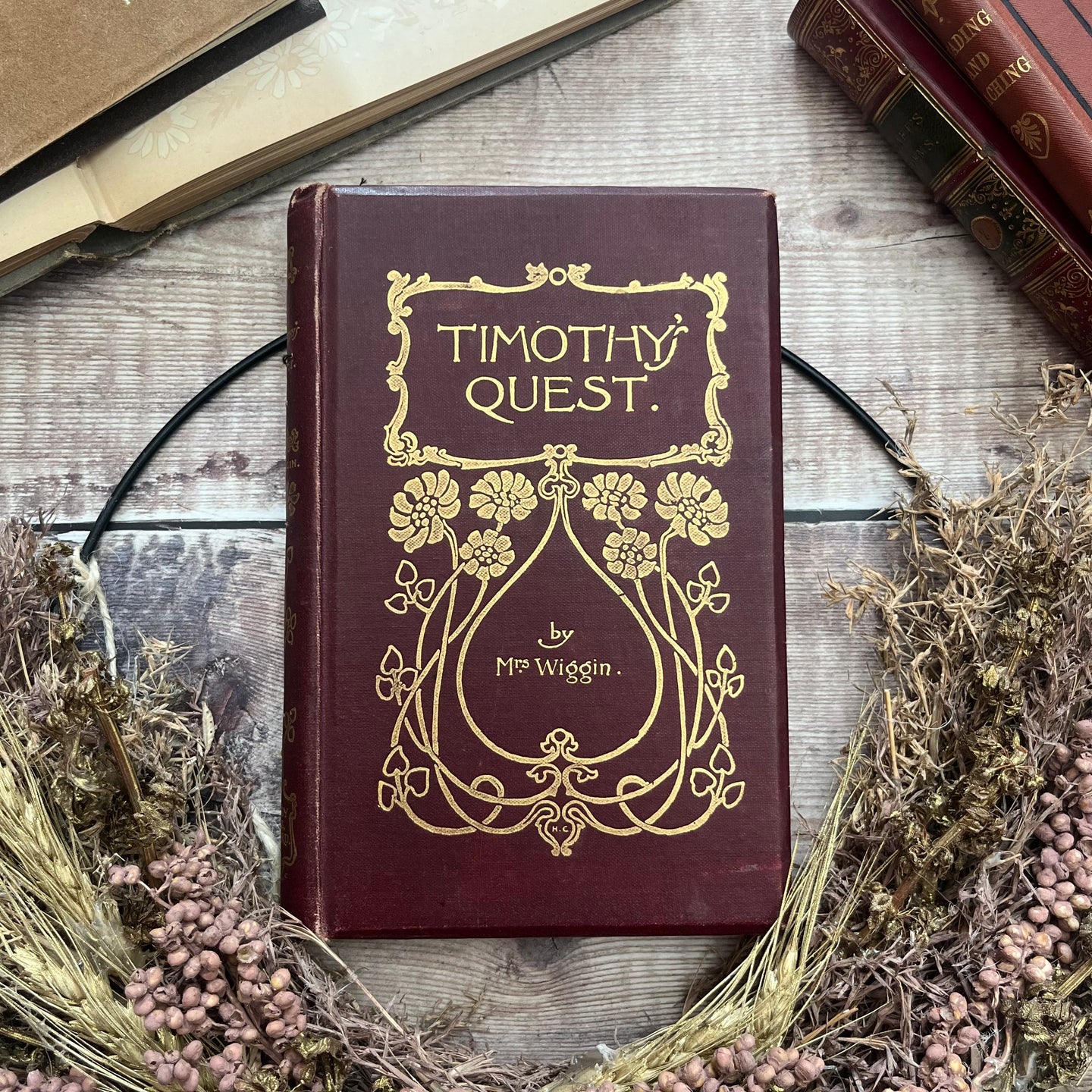 1899 Timothy's Quest by Kate Douglas Wiggin Late Victorian Floral Binding