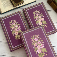 Load image into Gallery viewer, Collection of Three French Books by Comtesse de Segur; Floral Lilac Bindings 1979
