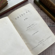Load image into Gallery viewer, 1857 Shirley A Tale by Currer Bell Charlotte Bronte Half Leather Early Victorian Book
