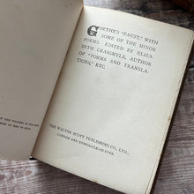 Load image into Gallery viewer, Faust by Goethe Quarter Vellum Binding Antique Pocket Book
