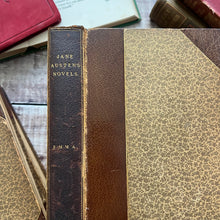 Load image into Gallery viewer, Collection of the Works of Jane Austen Half Leather Bound Victorian Books
