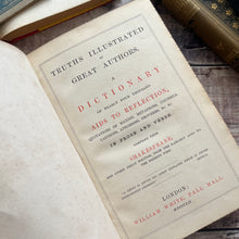 Load image into Gallery viewer, 1852 Truths Illustrated by Great Authors Full Morocco Gauffered Edges Book

