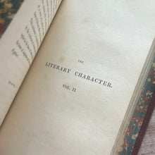 Load image into Gallery viewer, 1828 The Literary Character by I.Disraeli; Half Morocco with Marbled Edges
