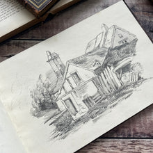 Load image into Gallery viewer, Early Victorian Sketchbook 19th Century Architectural Pencil Sketches
