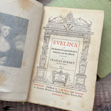 Load image into Gallery viewer, 1894 Two Volume Edition of Evelina by Frances (Fanny) Burney Illustrated Victorian
