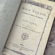 Load image into Gallery viewer, 1873 Wild Violets by Mary Baskin; Very Rare First Edition Victorian Book
