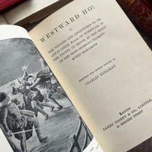Load image into Gallery viewer, Westward Ho! By Charles Kingsley Art Nouveau Pink Antique Book
