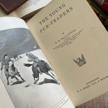 Load image into Gallery viewer, The Young Fur Traders by R M Ballantyne Edwardian Book with Peacock Binding
