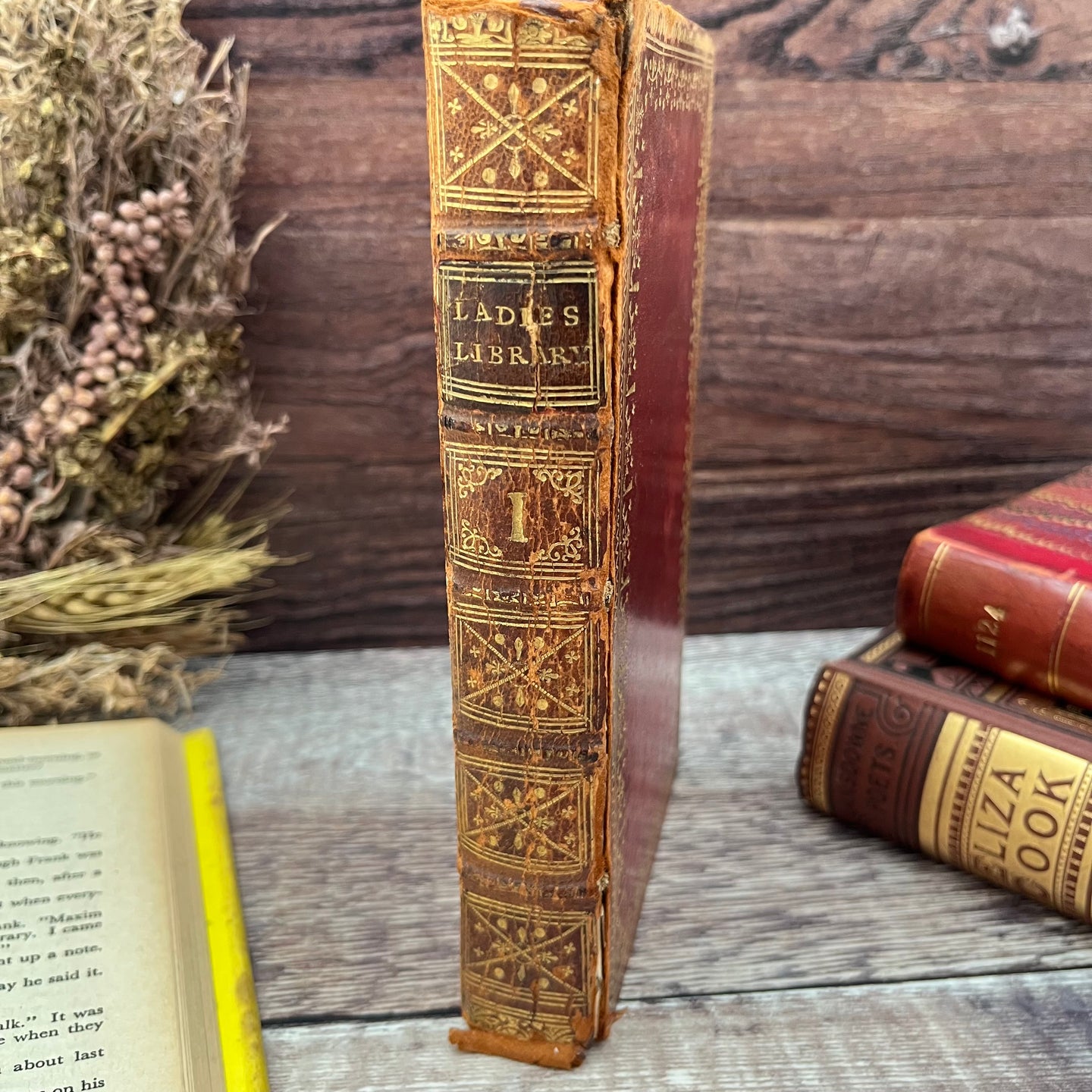 1732 The Ladies Library Volume One ONLY 18th Century Full Leather Binding Scarce