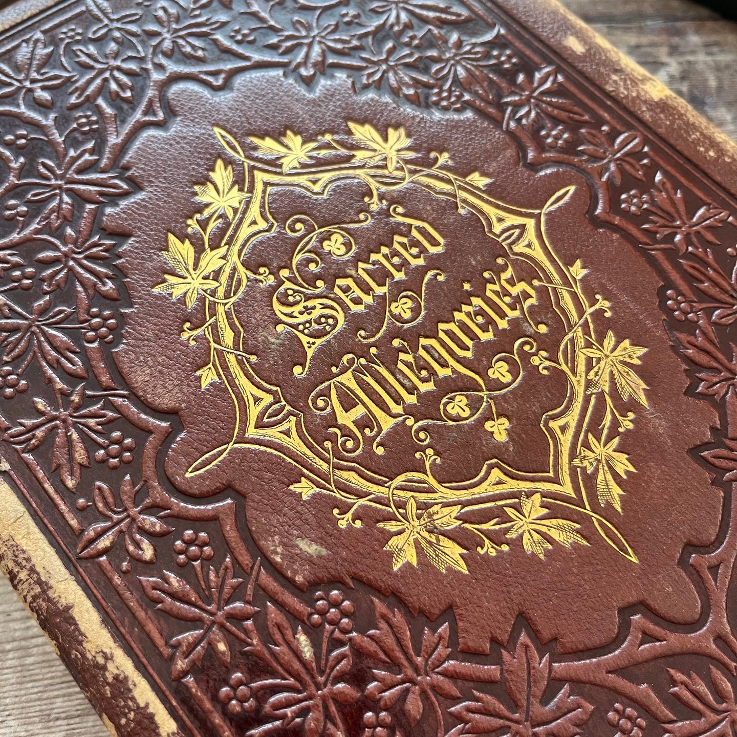 1856 Sacred Allegories by the Rev William Adams Full Fine Leather Binding Book