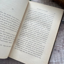 Load image into Gallery viewer, Quarter Leather French Book with Pretty Floral Decoration; Lovely Antique Book
