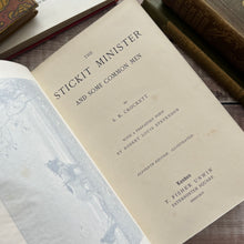 Load image into Gallery viewer, 1895 The Stickit Minister by S R Crockett Half Calf Leather Book Marbled 19th Century
