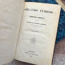 Load image into Gallery viewer, 1846 Quarter Vellum Orlando Furioso Two Volume Edition Published in Firenze Antique Books
