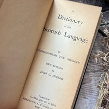 Load image into Gallery viewer, Antique "A Guid Scotch Dictionary" Scottish Leather Book
