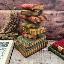 Load image into Gallery viewer, Vintage Wooden Ornament Book Stack Colourful
