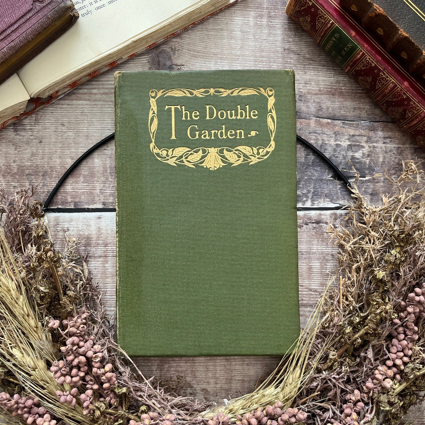 1914 The Double Garden by Maurice Maeterlinck Beautiful Binding Book