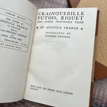 Load image into Gallery viewer, Collection of 2 Half Leather 1920&#39;s Anatole French Antique Books Marbled Edges
