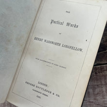 Load image into Gallery viewer, 1853 The Poetical Works of Henry Wadsworth Longfellow; Full Morocco Binding

