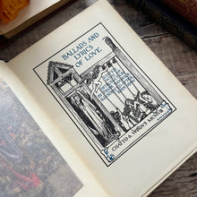 Load image into Gallery viewer, 1908 Ballads and Lyrics of Love Edwardian Book with Colour Plates by Byam Shaw
