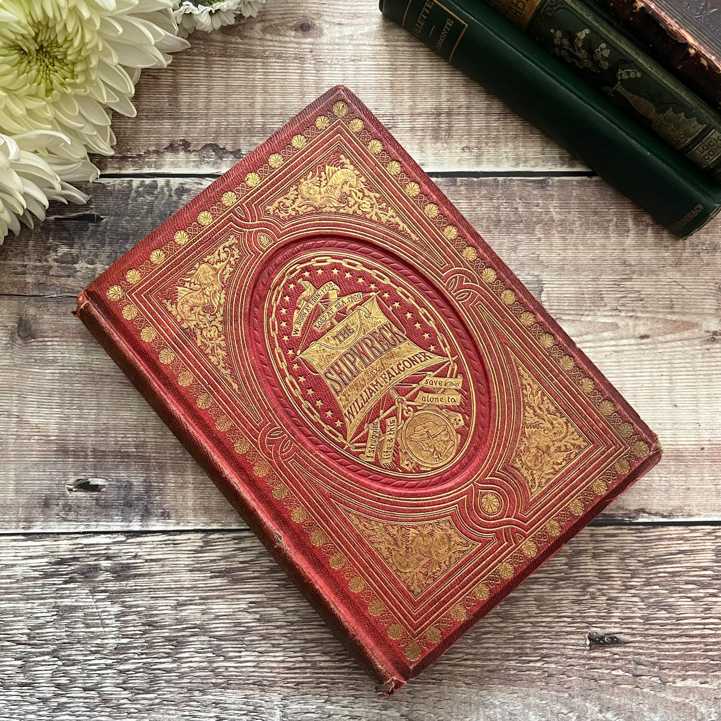1858 The Shipwreck A Poem by William Falconer WORN Antiquarian Book