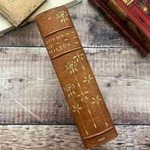 Load image into Gallery viewer, 1900 The Poetical Works of John Milton Half Leather Fine Binding with Floral Gilt
