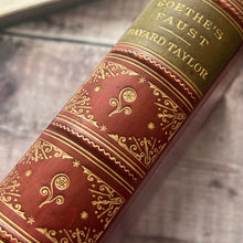 Load image into Gallery viewer, 1890 Faust A Tragedy by Goethe Fine Half Calf Leather Binding Marbled
