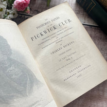 Load image into Gallery viewer, 1842 The Pickwick Papers by Charles Dickens Rebound Two Volume Books
