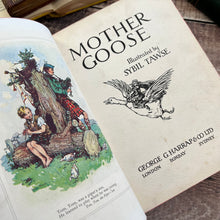 Load image into Gallery viewer, 1932 Mother Goose Collection of Illustrated Nursery Rhymes Antique Book
