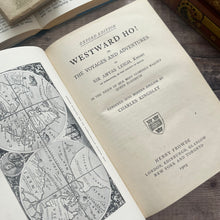 Load image into Gallery viewer, 1905 Westward Ho! by Charles Kingsley Quarter Bound Vellum Fine Binding Book
