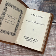 Load image into Gallery viewer, Christabel by Samuel Taylor Coleridge Miniature Yapp Leather Suede Binding Antique Book
