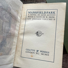 Load image into Gallery viewer, 1909 Mansfield Park by Jane Austen Two Volume Illustrated Edwardian Edition
