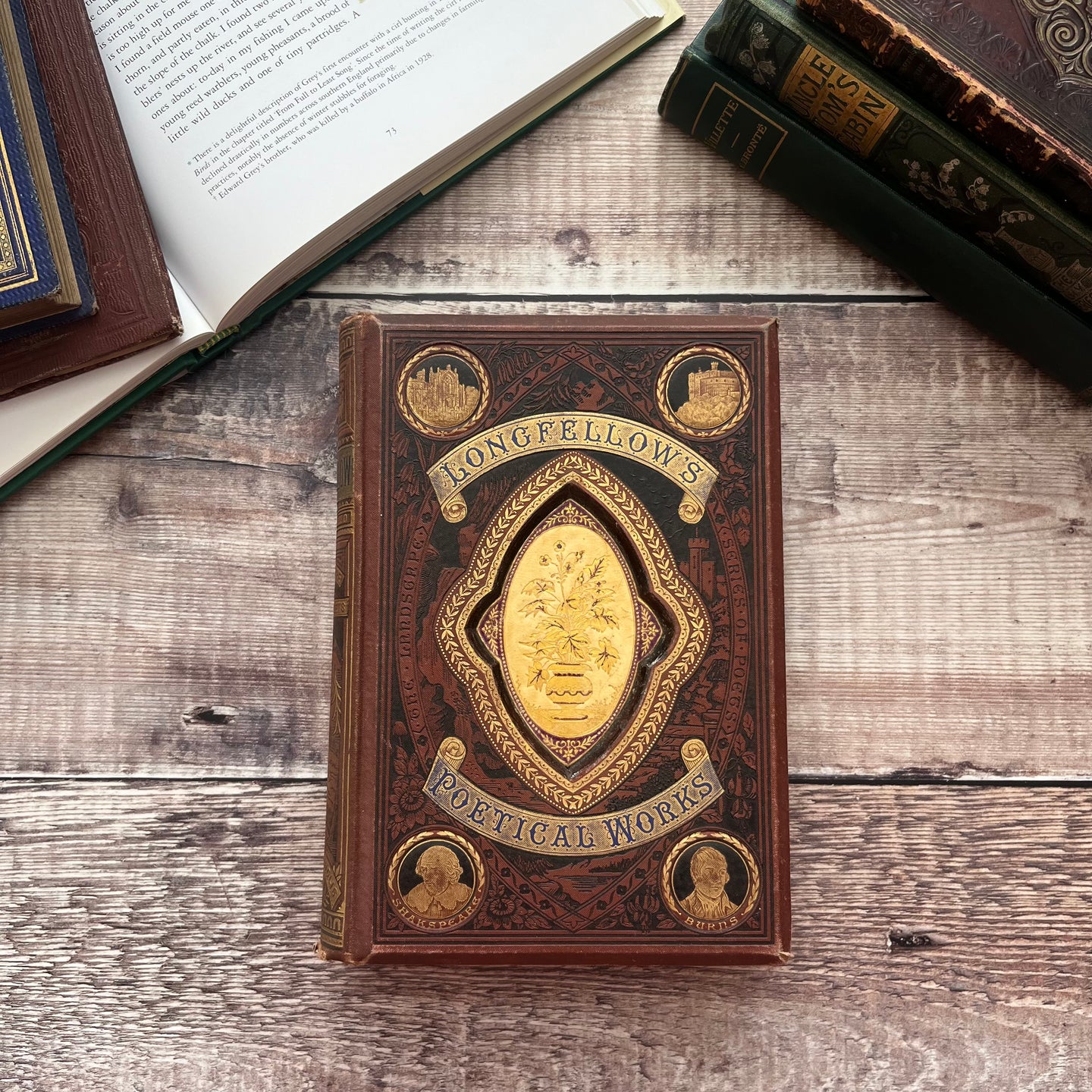 Longfellow's Poetical Works Fine Cloth Binding by Gall and Inglis Book