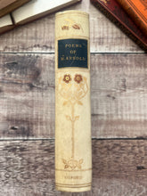Load image into Gallery viewer, 1909 The Poetical Works of Matthew Arnold; Quarter Bound Vellum Edwardian Book
