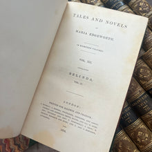 Load image into Gallery viewer, 1830&#39;s Collection of The Works of Maria Edgeworth in 18 Volumes Georgian Half Leather Set
