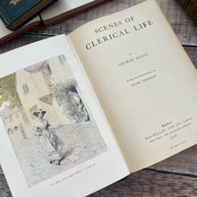 Load image into Gallery viewer, 1906 Scenes of Clerical Life by George Eliot Macmillan Binding Edwardian Book
