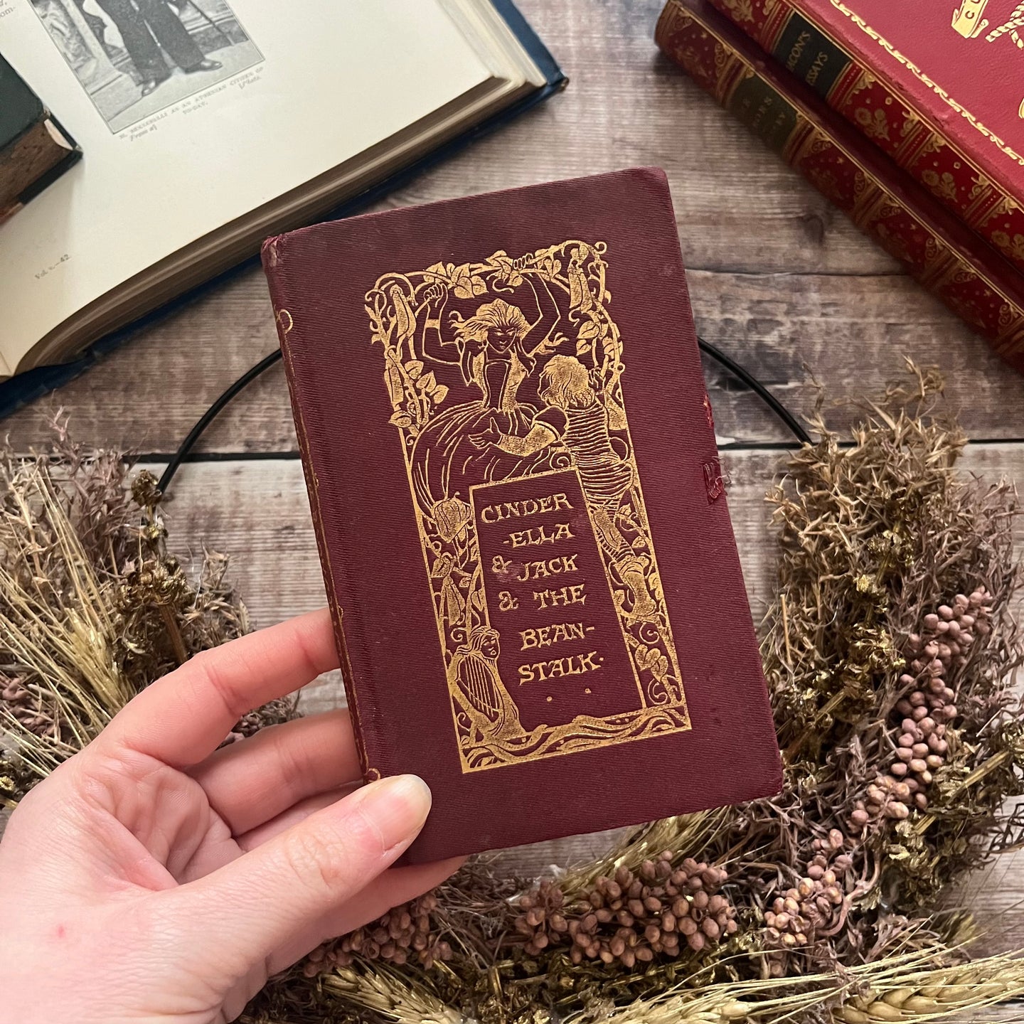 1894 Cinderella and Jack and the Beanstalk Scarce Edition Beautiful Binding