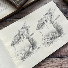 Load image into Gallery viewer, Early Victorian Sketchbook 19th Century Architectural Pencil Sketches
