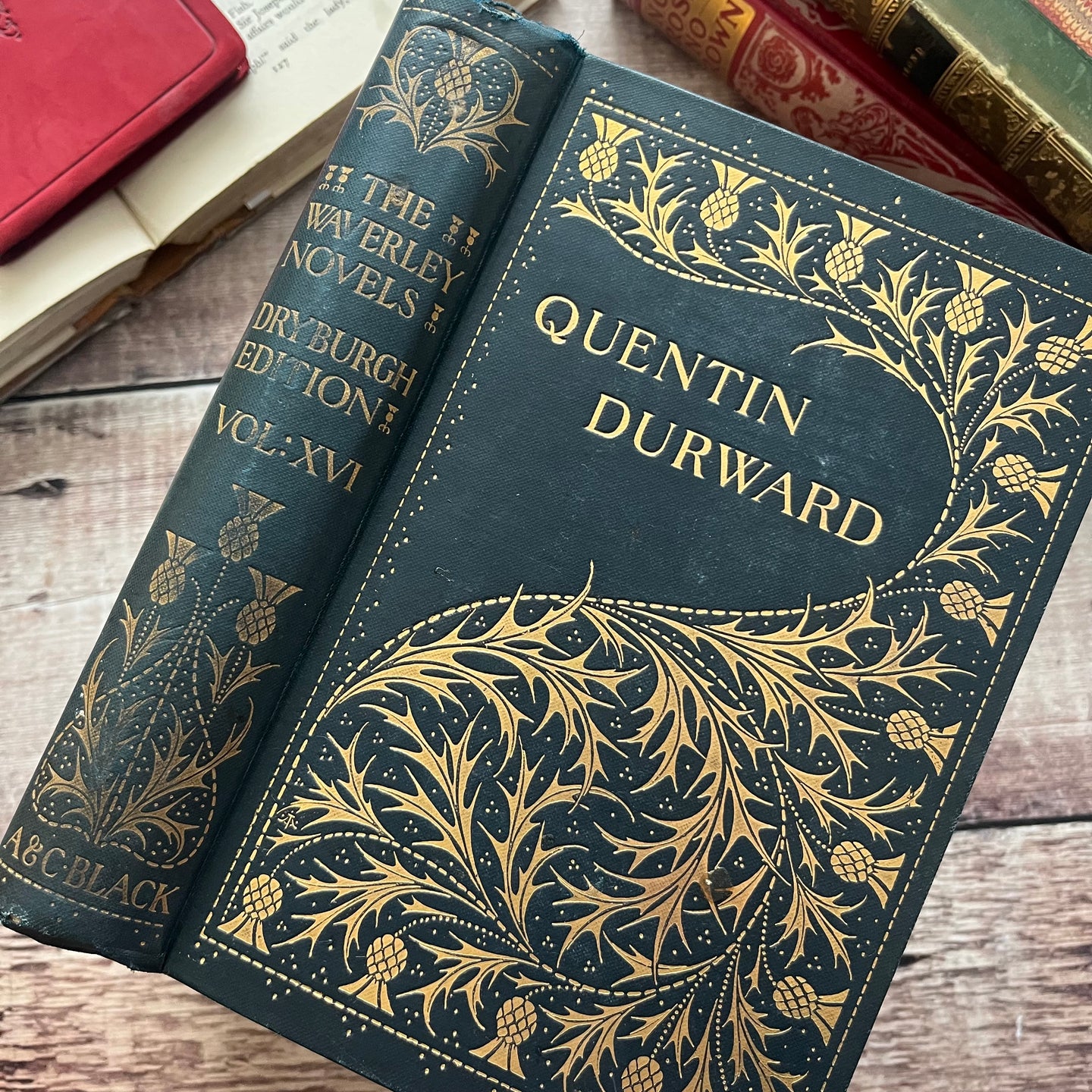 1894 Quentin Durward by Sir Walter Scott Beautiful Cloth Victorian Binding Waverley Novel