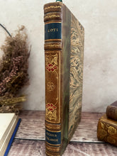 Load image into Gallery viewer, Quarter Leather French Book with Pretty Floral Decoration; Lovely Antique Book
