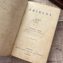Load image into Gallery viewer, 1861 Shirley A Tale by Currer Bell; Charlotte Bronte Half Leather Early Victorian
