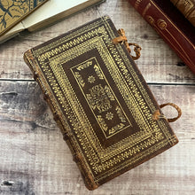 Load image into Gallery viewer, 1698 Ezechiel French Antiquarian Volume Full Leather Binding with Gauffered Edges
