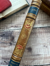 Load image into Gallery viewer, Quarter Leather French Book with Pretty Floral Decoration; Lovely Antique Book
