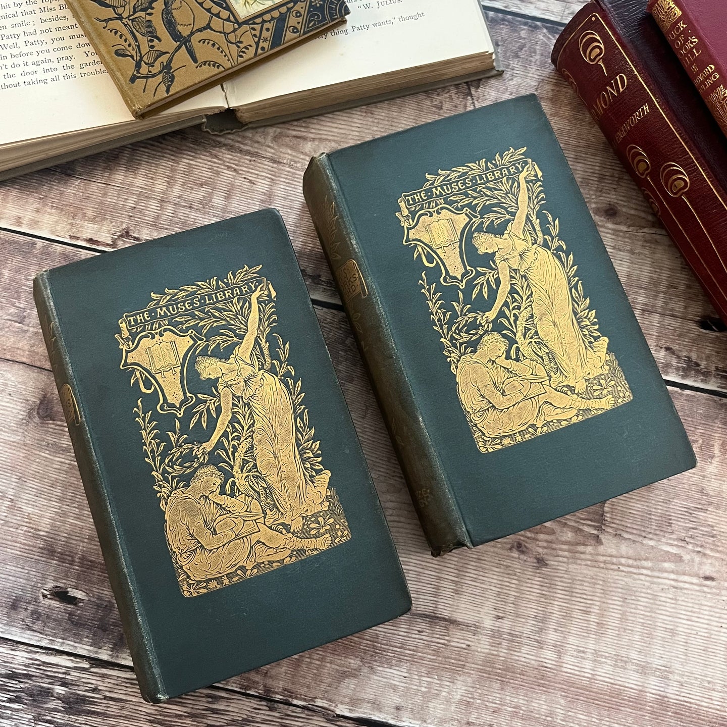 1891 The Hesperides by Robert Herrick Two Volume Set from the Muses’ Library