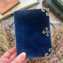 Load image into Gallery viewer, Petit Paroissien 19th Century; Full Velvet Binding with Metal Details and Clasp
