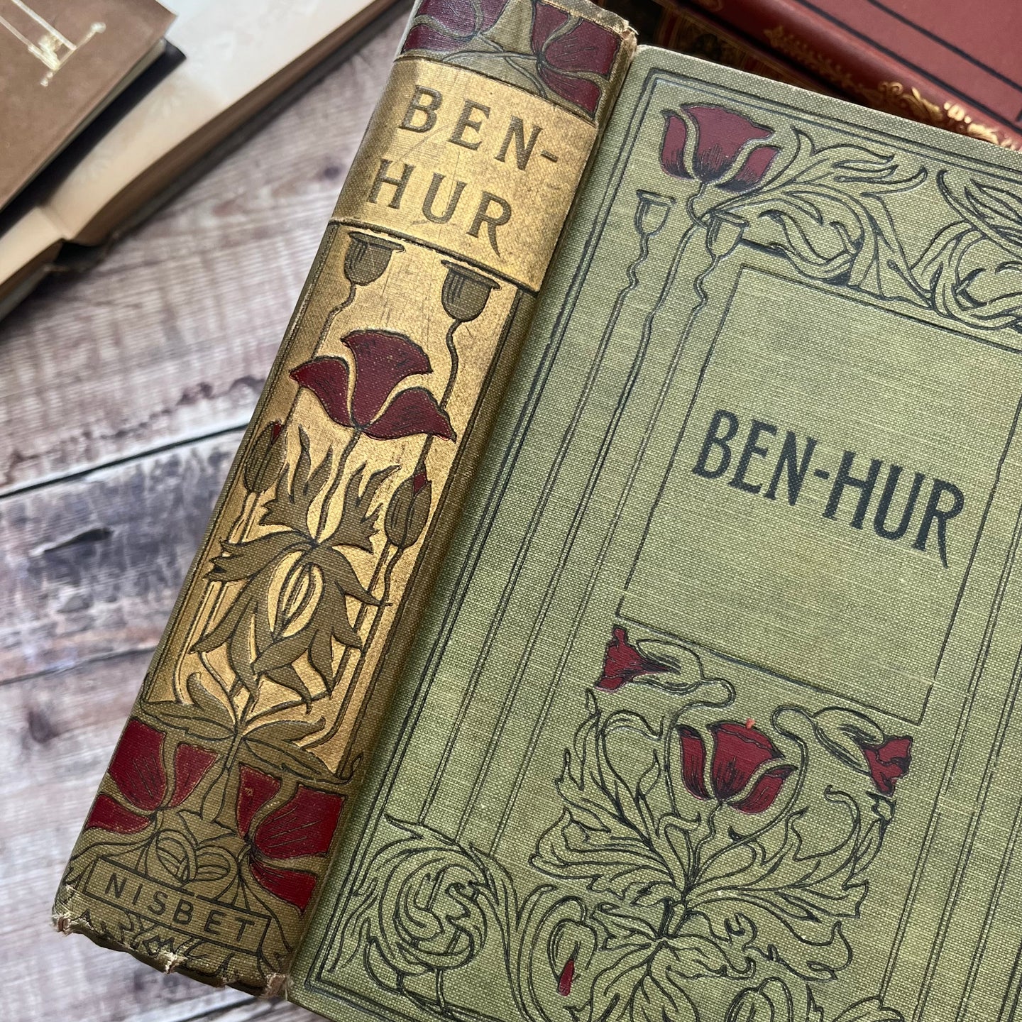 Ben Hur by Lew Wallace A Tale of the Time of Our Lord Art Nouveau Book
