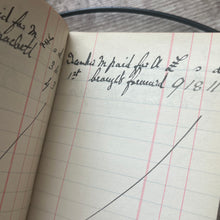 Load image into Gallery viewer, Edwardian Hand Written Accounting Book; Vellum Binding with Clasp

