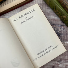 Load image into Gallery viewer, Full Leather French Book Floral Binding "La Religieuse by Denis Diderot"
