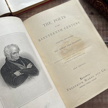 Load image into Gallery viewer, The Poets of the 19th Century Full Leather Fine Binding Antiquarian Antique Poetry Book
