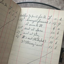 Load image into Gallery viewer, Edwardian Hand Written Accounting Book; Vellum Binding with Clasp
