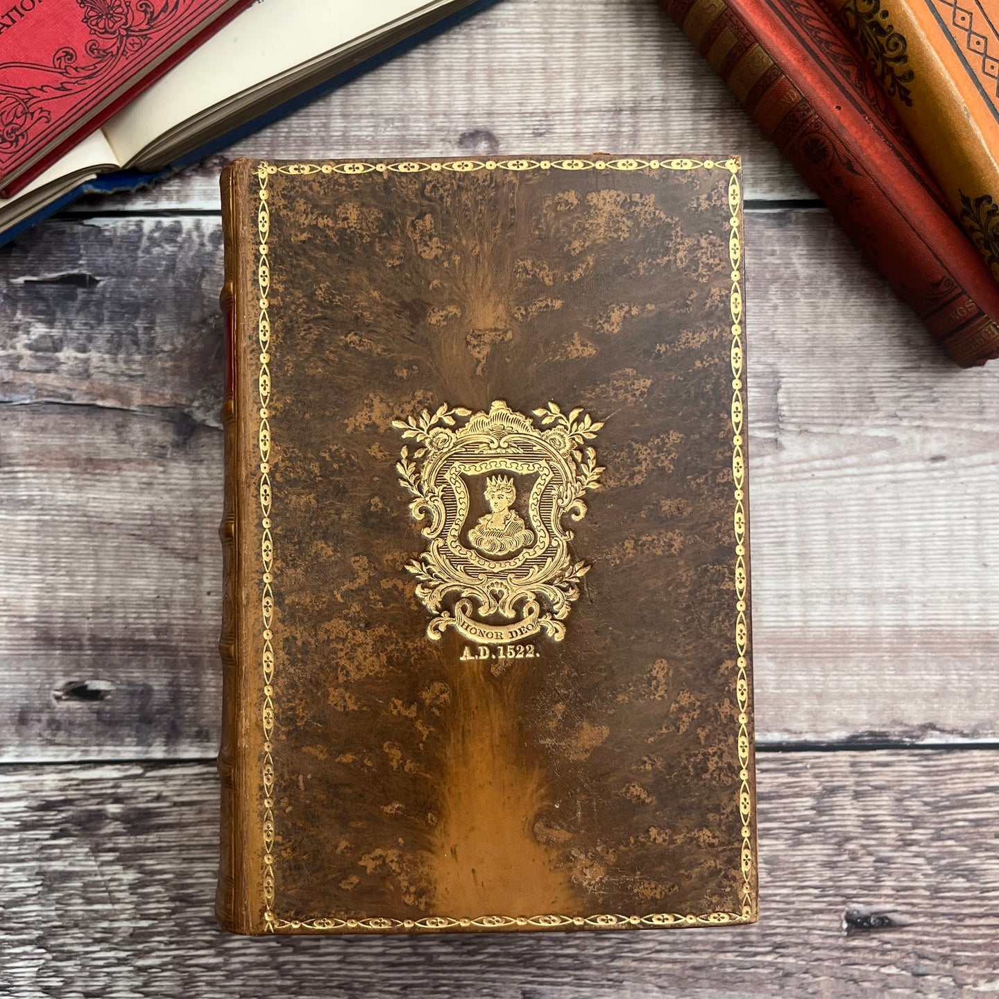 1896 The Reader's Handbook Late Victorian Full Tree Calf Leather Book